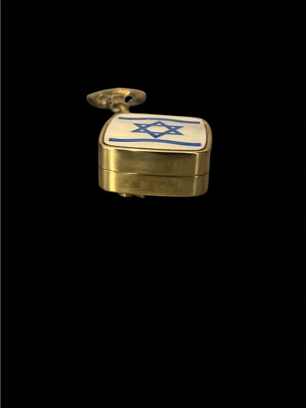 Clover Sankyo Star of David Music Box Keychain Jewish Vintage Israel Collectible